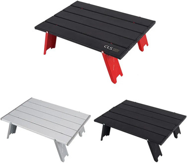 Mini Folding Table Outdoor Barbecue Camping Tent Household Bed Collapsible Computer Desk Aluminum Folding Table Metal Rectangle