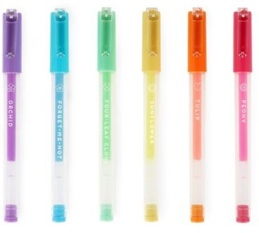 mini gelpennen set van 6 - pastel