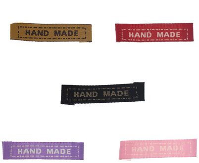 Mini Gemengde Textiel Binnenwerk Geweven Gedrukt Kledingstuk Tags Labels Diy Scrapbooking Craft Rechthoek Handgemaakte 4.5X1Cm (1 6/8 "X 3/8"), 100Pcs