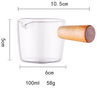 Mini Glas Melk Cup Creamer Jug Multi-Functionele Kruiden Schotel Kleine Glas Koffie Melk Werper Azijn Saus Cup Met handvat 100ml