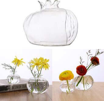 Mini Granaatappel Glazen Vaas Handgemaakte Bloempot Hydrocultuur Bloem Ambachten S L