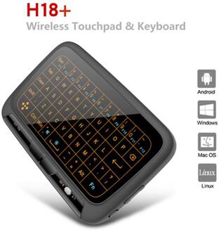 Mini H18 + 2.4Ghz Wireless Keyboard Touchpad Micro Usb Kleur Drie Niveaus Van Backlight Air Muis Met Ingebouwde in Lithium Batterij