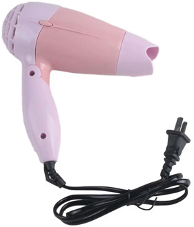 Mini Hair Dryer with Nozzle Adjustable Airflow Fast Drying Low Noise Portable Travel Household Hair Dryer US Plug