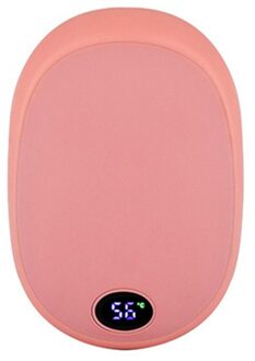 Mini Hand Warmer, Draagbare Usb Oplaadbare Ronde Power Bank(15000Mah),Dual-Purpose Handwarmer roze