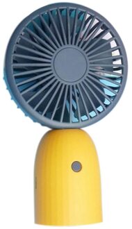 Mini Handheld Fan Persoonlijke Draagbare Fan Speed Verstelbare Usb Oplaadbare Fan Leuke Fan Outdoor Travelling geel