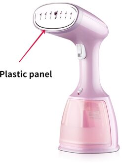 Mini Handheld Kledingstuk Stoomboot Kleine Huishoudelijke Elektrische Stoomstrijkijzer Draagbare Kleding Strijken Machine Dampende Flatiron Eu Us Plug roze plastic panel / EU