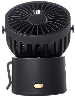 Mini Handheld Ventilator Met 3 Snelheden Kleine Power Mini Fan Met Opknoping Touw Type-C Usb Oplaadbare Desk Fan 45 Graden Swivel HVR88 zwart