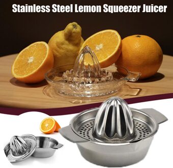 Mini Handmatige Juicer Rvs Citrusvruchten Citroen Oranje Press Squeezer Filter Kom Huishouden Keuken Gadget