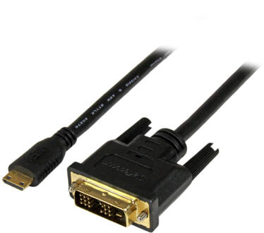 Mini HDMI naar DVI M/M 2m zwart