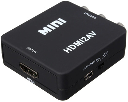 Mini HDMI to RCA Composite Video o AV Adapter Converter Adapter 720P 1080P