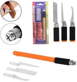 Mini Hobby Scheermes Kit Saw Set Multifunctionele Craft Blade Model Houtbewerking Handwerk Gereedschap Met 3 Bladen