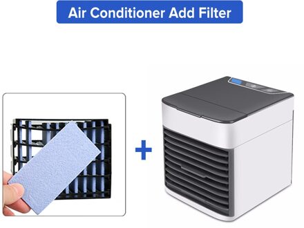 Mini Home Airconditioner Draagbare Airconditioning Persoonlijke Ruimte Luchtkoeler Usb Oplaadbare Luchtbevochtiger Air Cooling Desk Fan Fan Add Filter
