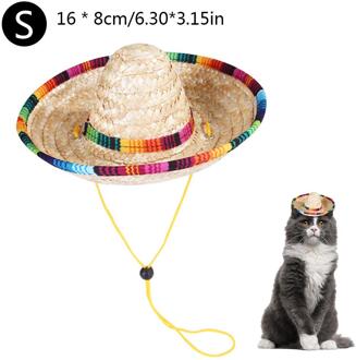 Mini Honden Stro Hoed Sombrero Kat Zonnehoed Beach Party Stro Hoeden Honden Hawaii Stijl Strohoed Party benodigdheden Voor Hond