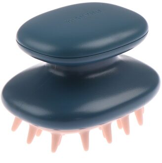 Mini Hoofd Meridiaan Massage Kam Handheld Abs Hoofdhuid Shampoo Massage Borstel Wassen Douche Haar Kam Blauw