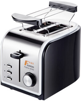 Mini Huishoudelijke Bakken Broodmachine Elektrische Broodroosters Rvs Ontbijt Machine Toast Grill Oven 2 Plakjes Eu Us Plug
