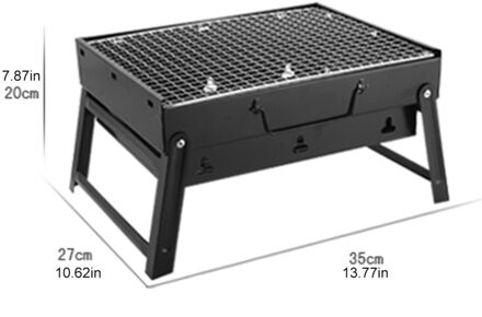 Mini Huishoudelijke Houtskool Barbecue Grill Outdoor Bbq Vouwen Draagbare Wegwerp Barbecue Kachel Outdoor Stalen Kachel