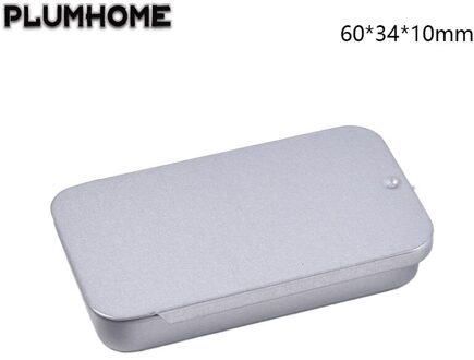 Mini Ijzeren Doos Slide Cover Opbergdoos Bruiloft Sieraden Pil Gevallen Draagbare Blikken Dozen Container Cosmetische Feestartikelen zilver