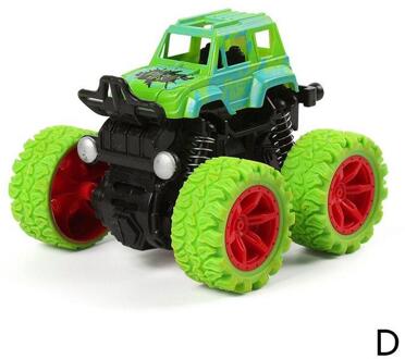 Mini Inertiële Off-Road Voertuig Pullback Kinderen Speelgoed Auto Inertiële Stunt Auto Juguetes Stunt Schorsing Sliding Plastic Frict groen