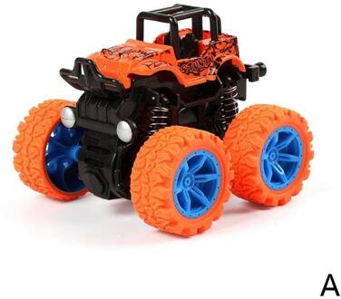 Mini Inertiële Off-Road Voertuig Pullback Kinderen Speelgoed Auto Inertiële Stunt Auto Juguetes Stunt Schorsing Sliding Plastic Frict oranje