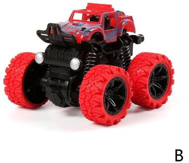 Mini Inertiële Off-Road Voertuig Pullback Kinderen Speelgoed Auto Inertiële Stunt Auto Juguetes Stunt Schorsing Sliding Plastic Frict rood