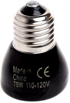 Mini Infrarood Keramische Emitter Warmte Lamp Zwart Voor Reptile Huisdier Broedmachine Huisdier Verwarming Licht 25W 50W 75W 100W