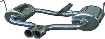 Mini InoxCar uitlaat passend voor 'Centraal' BMW Mini Cooper S (170pk) 2001- 2x80mm IXMICO0380