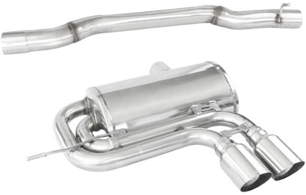 Mini InoxCar uitlaat passend voor Mini Cooper F55/F56 2.0S 192pk / JCW 231pk 2014- ˜70mm 2x90mm Rac IXMICO19RA