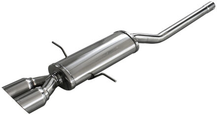 Mini InoxCar uitlaat passend voor Mini R56 1.6 JCW (211pk) 2009-2012 2x80mm Racing IXMICO09RA