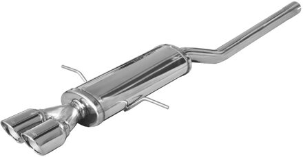 Mini InoxCar uitlaat passend voor Mini R58 Coupé 1.6 Cooper S/JCW (184/211pk) 2011- 2x80mm X-Race IXMICO10XR80