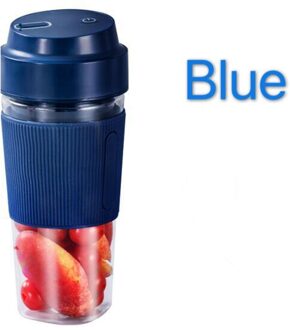 Mini Juicer Draagbare Multifunctionele Usb Opladen Juicer Cup Fruit Elektrische Sap Mengbeker Keuken Huishouden Blauw