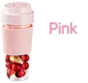 Mini Juicer Draagbare Multifunctionele Usb Opladen Juicer Cup Fruit Elektrische Sap Mengbeker Keuken Huishouden Roze