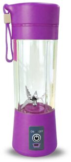 Mini Juicer Machine Usb Elektrische Draagbare Blender Smoothie Maker Sap 380Ml Oranje Fruit Mixer Cup Voor Persoonlijke Keukenmachine paars
