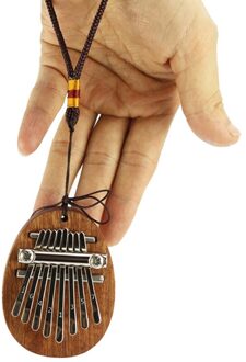 Mini Kalimba 8 Toetsen Thumb Piano Geweldig Geluid Vinger Toetsenbord Muziekinstrument Houten/Acryl 6 Strap willekeurig kleur