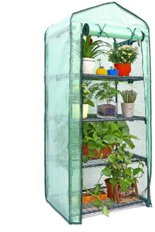 Mini Kas Cover Outdoor Tuin Pvc Plant Growbag Cover Warme Waterdichte Bloem Growhouse Huishoudelijke Schuur (Zonder Ijzer Stand 5 laag