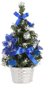 Mini Kerstboom Bureau Tafel Decoratie Leuke Xmas Kunstmatige Home Decor Ornamenten Kinderen Blauw