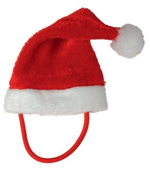 Mini kerstmuts met bandje voor een kleine pop of mini knuffeltje