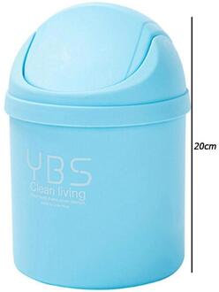 Mini Kleine Afvalbak Desktop Vuilnis Mand Thuis Tafel Kantoor Badkamer Vuilnis Mand Voor Keuken Badkamer blauw