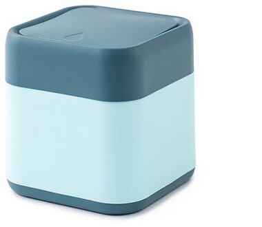 Mini Kleine Afvalbakken Desktop Vuilnis Mand Thuis Kantoor Tafel Mini Vuilnisbak Met Deksel Vuilnisbak Huishoudelijke Diversen Vat doos lucht blauw