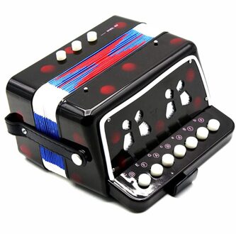 Mini Kleine Toetsenbord Accordeon Rhythm Educatief Muziekinstrument Band Met Harmonica (Liep Kleur)