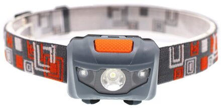 Mini Koplamp 4 Modus lichtgewicht Waterdichte LED Head light Camping Head lamp Reizen mini wandeling Koplamp AAA batterij grijs - geen doos