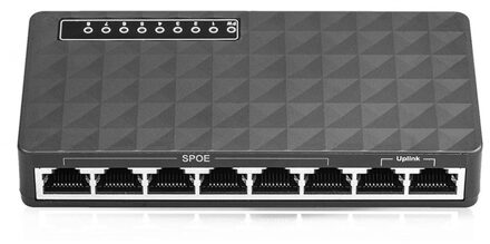 Mini Lan Poe Ethernet Netwerk Desktop Switch 8 Port 10/100Mbps Snelle Hub Network Switch Hub Adapter Hoge prestaties US plug