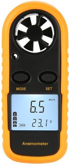 Mini LCD Digitale Anemometer Windsnelheid Luchtsnelheid Temperatuur Meten met Backlight