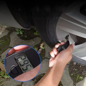 Mini LCD Digitale Band band Sleutelhanger Luchtdrukmeter Voor Auto Auto Motorfiets Mini Bandenspanningsmeter Sleutelhanger Digitale LCD Band voor Auto