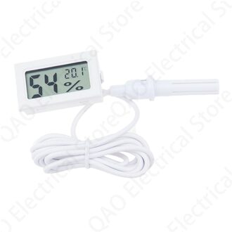 Mini Lcd Digitale Thermometer Hygrometer Thermostaat Indoor Handig Temperatuursensor Vochtigheid Meter Gauge Instrumenten Sonde wit