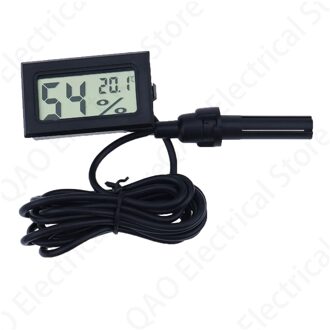 Mini Lcd Digitale Thermometer Hygrometer Thermostaat Indoor Handig Temperatuursensor Vochtigheid Meter Gauge Instrumenten Sonde zwart