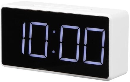 Mini Led Digitale Wekker Usb-poort Snooze Tafel Klok Elektronische Klok Bureau Wekker Usb Timer Kalender °C- ℉ Thermometer wit