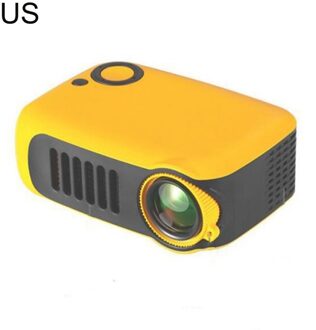 Mini Led Pocket Projector High Definition Home Outdoor Beamer Usb Film Oplaadbare Video Draagbare Projector US oranje plug