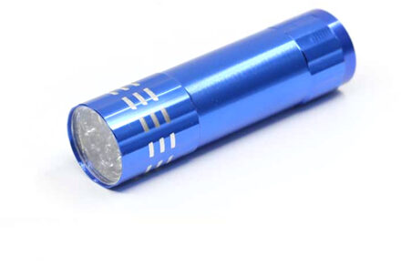 Mini Led Uv Gel Lamp Nail Droger Mini 9 Led Verlichting Zaklamp Uv Lamp Draagbare Nail Gel Masker Sneldrogende manicure Tool blauw