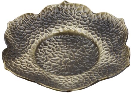 Mini Legering Theekopje Lade Lotus Vooruitzichten Theekopje Mat Koffie Cup Stand Vintage Stijl Coaster Chinese Theewaar bronzen lotus leaf