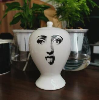 Mini Leuke Kleine Vaas Decor Bloempot Europese Keramische Decoratieve Afdichting Opslag Jar Woondecoratie Accessoires